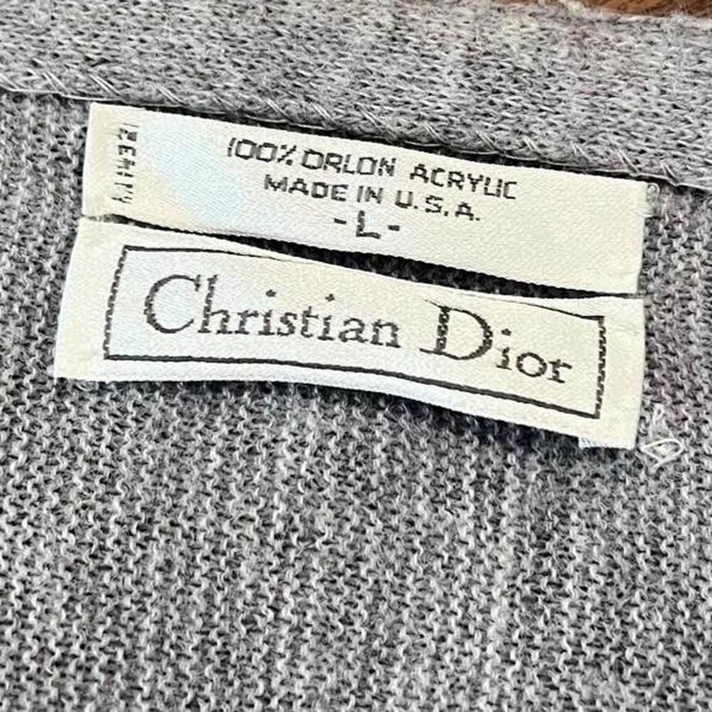 Dior Women's Grey and Blue Cardigan